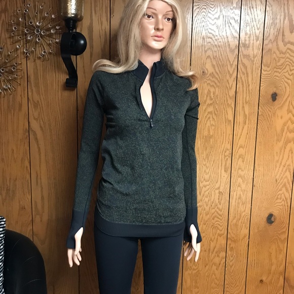 Lululemon" Rest Less -Half Zip-Pullover- black Armory - Picture 3 of 15